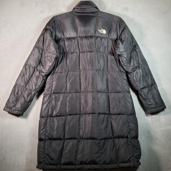 The North Face Down Puffer Jacket Womens L Black 600 Fill Metropolis Mid Length - Picture 2 of 10